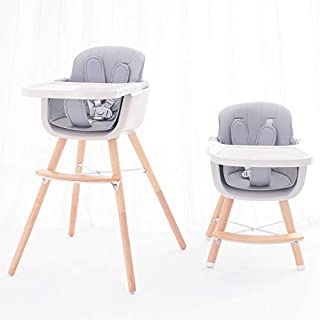 FUNNY SUPPLY Fold High Chair Adjustable Dining Booster Footrest Easy to Clean and Pack Away with Removable Tray