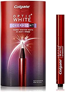 Colgate Optic White Overnight Teeth Whitening Pen, Gentle Teeth Stain Remover to Whiten Teeth, 3% Hydrogen Peroxide Gel - 0.08 Fl Oz 1 Count