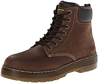 Dr. Martens, Men's Winch Steel Toe Light Industry Boots, Dark Brown, 10 M US
