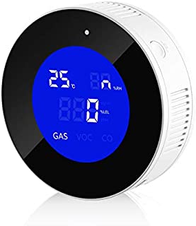 Natural Gas Detector & Propane Detector , Smart WiFi Gas Leak Detector for Home, Kitchen. Plug-in Gas Leak Sensor for LPG, LNG, Methane & Butane Gases, APP Control LCD Display Temperature Sensor.