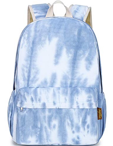 Canvas School Bag Backpack Girls, Mygreen Ranibow Style Unisex Fashionable Canvas Zip Backpack School College Laptop Bag for Teens Girls Students Casual Lightweight Travel Daypack Outdoor