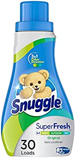 Snuggle Plus Super Fresh Liquid Fabric Softener with Odor Eliminating Technology, 31.7 Fluid Ounces (Packaging May Vary)