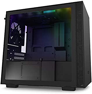 NZXT H210i - CA-H210i-B1 - Mini-ITX PC Gaming Case - Front I/O USB Type-C Port - Tempered Glass Side Panel Cable Management - Water-Cooling Ready - Integrated RGB Lighting - Black