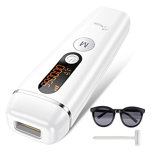 IPL Hair Removal Device At-Home Permanent Hair Remover Upgraded to 990,000 Flashes Painless Laser Hair Removal for Women and men Facial Whole Body Home use with 2 Modes and 5 Levels