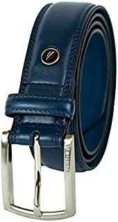 Nautica Men's Belt with Dress Buckle and Stitch Comfort,Navy,34