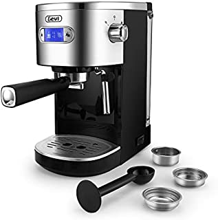 Gevi Espresso Machines 20 Bar Fast Heating Automatic Cappuccino Coffee Maker with Foaming Milk Frother Wand for Espresso, 1.2L Removable Water Tank, Double Temperature Control System 1350W
