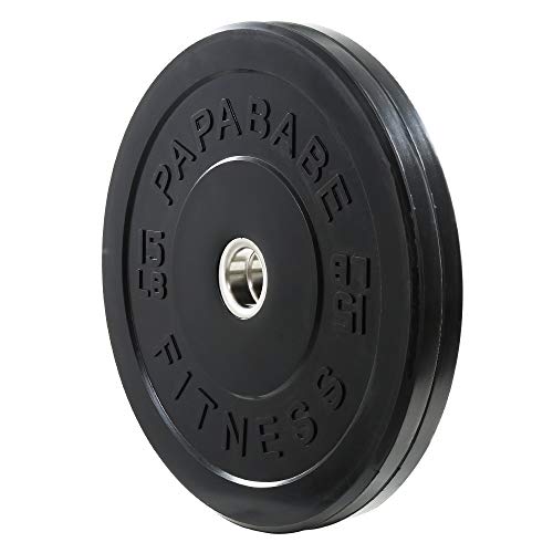 papababe Bumper Plates 2 inch Bumpers Pair Olympic Weight Plate with Steel Insert Bumper Weights Set Free Weight Plates