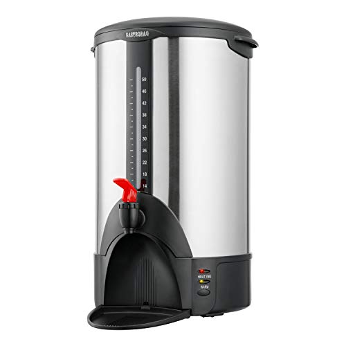 Gastrorag Premium 50 Cup Coffee Urn for Large Groups  Double Wall Stainless Steel Commercial Coffee Maker  Automatic Keep Warm, DK50