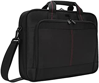 Targus Classic Slim Briefcase with Crossbody Shoulder Bag Design for the Business Professional Travel Commuter and Laptop Protection fits up to 16-Inch Laptops, Black (TCT027US)