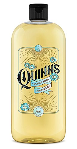 Quinns Pure Castile Organic Liquid Soap, 32 ounce (Unscented)