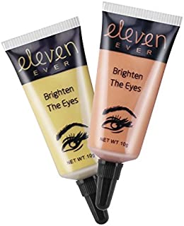 ELEVEN EVER Eye Concealer for Eye Bags, Dark Circles, Puffiness, Wrinkles Concealer Eye Cream, Two color, 0.4 oz X 2PCS