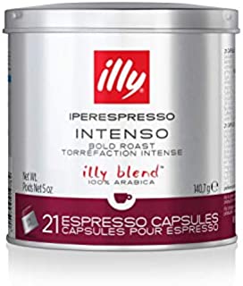 illy Coffee, Intenso iperEspresso Capsule, Dark Roast Espresso Pods,Compatible with illy iperEspresso Machines, (Pack of 6) (Packaging may Vary)