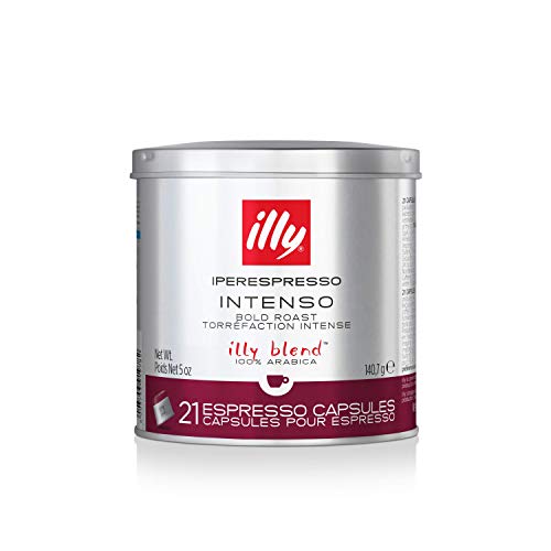 illy Coffee, Intenso iperEspresso Capsule, Dark Roast Espresso Pods,Compatible with illy iperEspresso Machines, (Pack of 6) (Packaging may Vary)