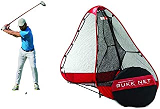 Rukket 10x7ft Pop Up Golf Net | Orginal Rukknet | Practice Driving Indoor and Outdoor | Backyard Swing Training Aids