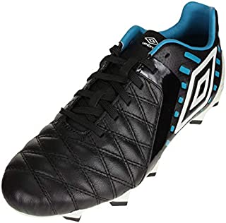 Umbro Unisex Medusae II Premier Firm Ground Soccer Shoe, Black/Blue, 9.5 US Men