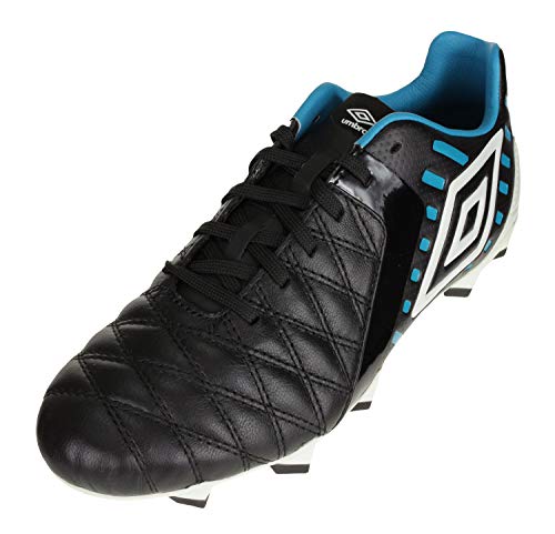 Umbro Unisex Medusae II Premier Firm Ground Soccer Shoe, Black/Blue, 9.5 US Men