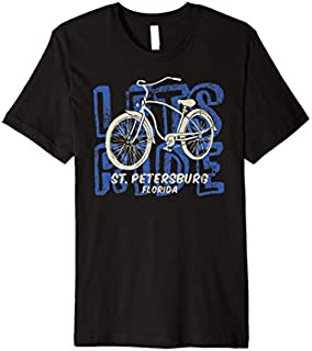 Lets Ride St Petersburg Florida - Beach Cruiser Cycling Premium T-Shirt