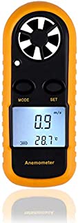 Freehawk Anemometer Handheld Digital LCD Wind Speed Meter Gauge Air Flow Velocity Thermometer with Backlight for Windsurfing, Sailing, Fishing, Kite Flying, Mountaineering