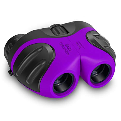 3-8 Year Old Girl, mom&myaboys Compact Binoculars for Kids Yard Toys, Best Gift for 4-10 Year Girls to Watching Birds, Telescope Boys Gifts 10 Years Old to Wildife(Purple)