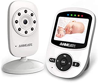 Video Baby Monitor with Digital Camera, ANMEATE Digital 2.4Ghz Wireless Video Monitor with Temperature Monitor, 960ft Transmission Range, 2-Way Talk, Night Vision, High Capacity Battery