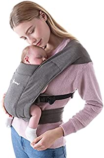 Ergobaby Embrace Cozy Newborn Baby Wrap Carrier (7-25 Pounds), Heather Grey