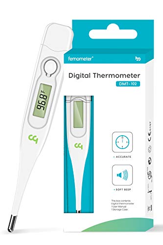 Medical Oral Thermometer for Adults, Thermometer for Fever, Oral Underarm Rectal Temperature Thermometer for Adults and Kids, Fast and Accurate, C/F Switchable by Femometer