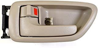 Eynpire 8017 Front / Rear Left Driver Side Interior Inside Door Handle Beige/Tan Crew Cabs for 2001-2007 Toyota Sequoia; 2004-2006 Toyota Tundra (Double Cab ONLY)