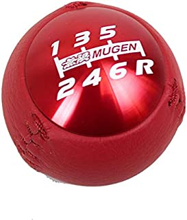 JDM Mugen Red Leather shift knob 6 Speed for HONDA CRZ Type R Civic FA5 FG2 SI