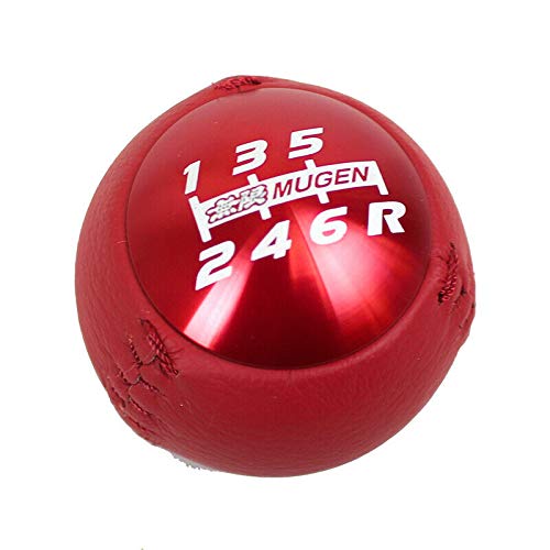 JDM Mugen Red Leather shift knob 6 Speed for HONDA CRZ Type R Civic FA5 FG2 SI