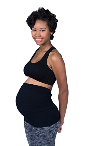 Maternity Band/Maternity Belly Band, Pregnancy Support Band (Black, 22-26 (XX-L))