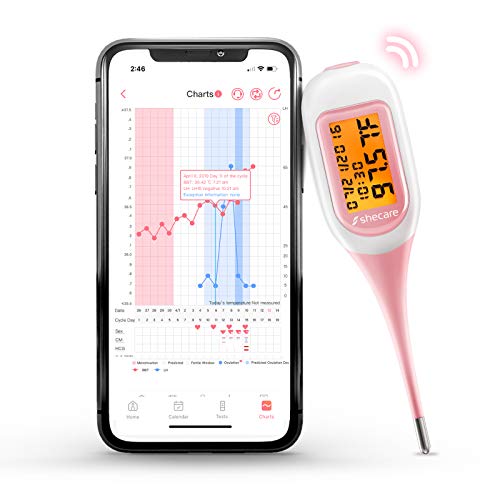 Shecare Smart Basal Thermometer for Ovulation Tracking, Digital Oral Body Temperature Thermometer for Fertility with Backlight, BBT Thermometer
</p>
                                                            </div>
                            <div class=