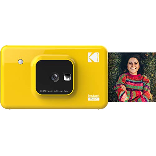 Kodak Mini Shot 2 Portable Wireless Instant Camera and Photo Printer, Compatible with iOS, Android & Bluetooth, Real Photo (2.1x3.4), 4Pass Technology & Laminating Finish, Premium Quality  Yellow