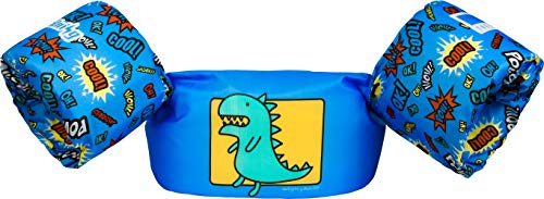 Dark Lightning Kids Swim Vest, 30-50 Pounds Floats for Toddler Boys and Girls Age 1-4 Years Old, Best Water Wings Floaties Use in Puddle/Sea/Pool/Beach, Be A Jumper Dinosaur Swim Wings