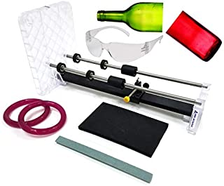 Creator's Glass Bottle Cutter DIY Machine Kit - Professional Series - Most Trusted, Reliable, Loved - Made In The USA - Precision Quality Parts - Includes Carbide Cutter, Ruler, Ball Bearing Rollers, Safety Glasses - Craft Beer/Liquor/Wine Bottles