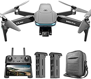 YKRC S189 GPS Drone for Adults with 4K UHD WiFi Camera, 5G FPV Live Video,90 Adjustable,Quadcopter Foldable for Beginners with Brushless Motor,Auto Return Home,Follow Me& Anti-Shake Cam