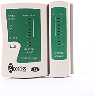Zoostliss Network Cable Tester RJ45 RJ11 RJ12 UTP LAN Cable Tester Networking Tool
