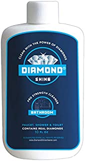 Diamond Shine 10oz Professional Hard Water Shower Door & Bathroom Cleaner Safely Removes Rust & Water Spots/Stains On Chrome, Copper, Brass Fixtures, Faucets, Showers Doors, Sinks