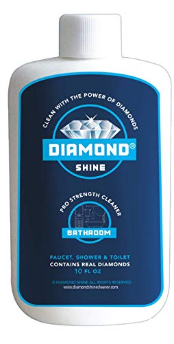 Diamond Shine 10oz Professional Hard Water Shower Door & Bathroom Cleaner Safely Removes Rust & Water Spots/Stains On Chrome, Copper, Brass Fixtures, Faucets, Showers Doors, Sinks