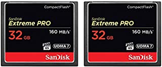 2-Pack of Sandisk Extreme PRO CompactFlash 32GB Memory Card (Total 64 GB), UDMA 7, Up to 160 MB/s Read Speed