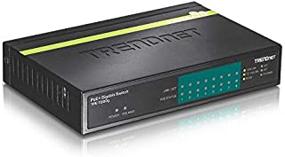 TRENDnet 8-Port Gigabit PoE+ Switch, TPE-TG80G, 8 x Gigabit PoE+ Ports, 123 W PoE Power Budget, 16 Gbps Switching Capacity, Desktop Switch, Ethernet Network Switch, Metal, Lifetime Protection,Black