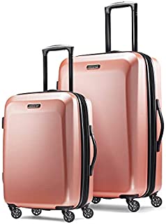 American Tourister Moonlight Hardside Expandable Luggage with Spinner Wheels, Rose Gold, 2-Piece Set (21/24)