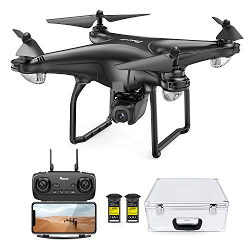 Potensic D58, FPV Drone with 2K Camera, 5G WiFi HD Live Video, GPS Auto Return, RC Quadcopter for Adult, Portable Case, 2 Battery, Follow Me, Easy Selfie Expert Beginner