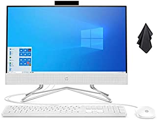 2021 Newest HP 22-inch FHD Non-Touch All-in-One Desktop Computer, AMD Athlon Silver 3050U Processor 2.3 GHz, 8 GB RAM, 256 GB SSD, Pop-up Webcam, WiFi, DVD, Windows 10 Home + Oydisen Cloth