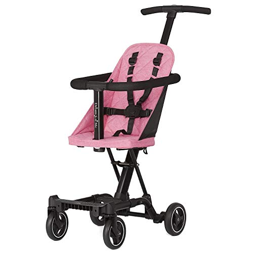 Dream On Me, Coast Stroller Rider, Lightweight, One hand easy fold, travel ready, Strudy, Adjustable handles, Soft-ride wheels, Easy to push, Pink