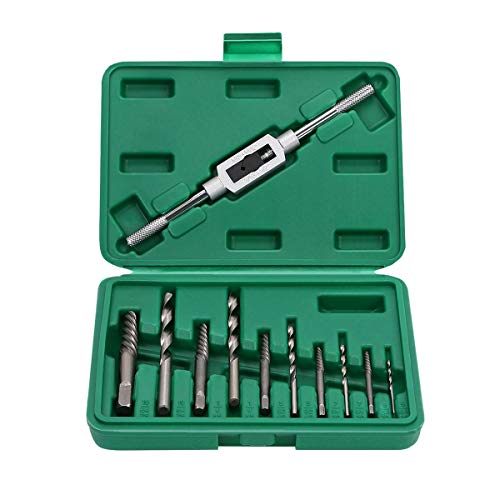 OCGIG 11 PCS Damaged Broken Screw Extractor Drill Bit Bolt Stud Remover Tool Kit Set