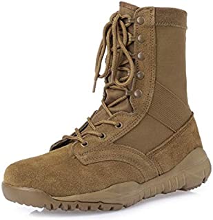 Thowi Mens Military Boots, Coyote Brown Tactical Combat Working Boots Lightweight Military Boots, US8