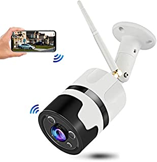 Outdoor Security Camera Wireless WiFi, CHORTAU FHD 1080P, 180° Angle Home Bullet Surveillance Cameras, Camera for Home Security with IP66 Waterproof, Night Vision, Motion Detection, Two-Way Audio