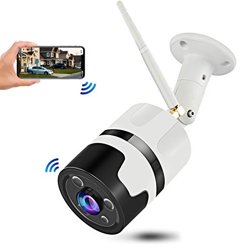 Outdoor Security Camera Wireless WiFi, CHORTAU FHD 1080P, 180° Angle Home Bullet Surveillance Cameras, Camera for Home Security with IP66 Waterproof, Night Vision, Motion Detection, Two-Way Audio