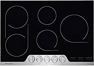 Frigidaire Professional 30 Inch Electric, Ceramic Glass 5-Burner Flat Range with Stainless Steel Trim, FPEC3077RF Cooktop