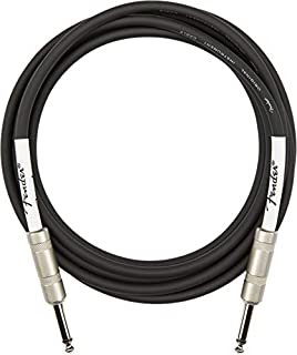 Fender Original Series Instrument Cables (Straight-Straight Angle) for Electric Guitar, Bass Guitar, Electric Mandolin, Pro Audio, 10-Foot, Black - 1 Pack